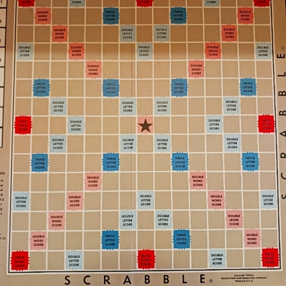 Antique Scrabble Game. 1950s New in Box! Rare - Picture 5 of 11